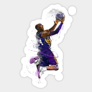 NBA Basketball Painting Canvas print, Drawing Basketball Players Sticker